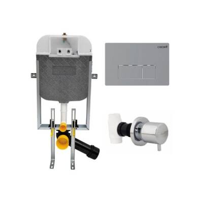 Creavit Gömme Rezervuat Seti (Stop Valf + Kumanda Paneli) - CREAVİT