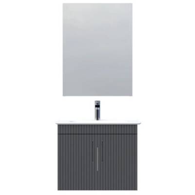  E10 65 cm Aynalı Dolap Antrasit - CREAVİT