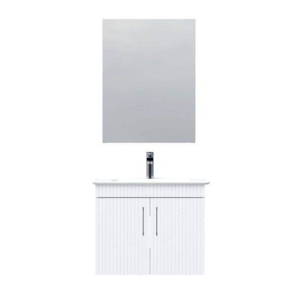 E10 65 cm Aynalı Dolap-Beyaz - 1