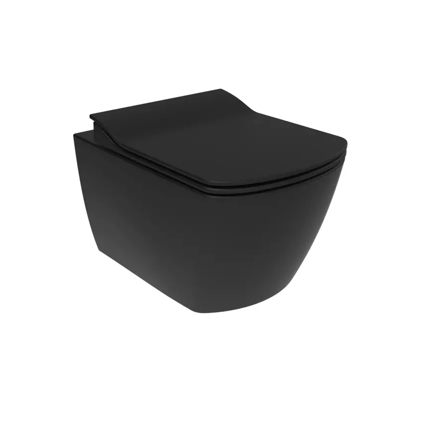 Elegant Rim-Off Asma Klozet Kömür Karası (Kapak Dahil) - 1