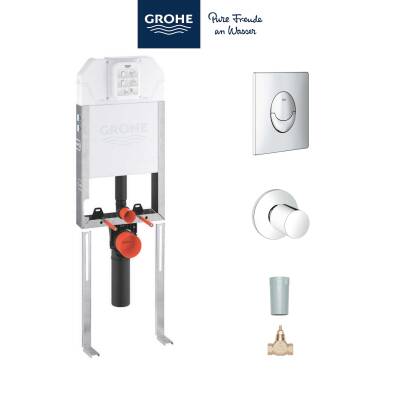 Grohe Uniset İnce Gömme Rezervuar Seti (Kumanda Paneli ve Stop Valf Dahil) - Grohe