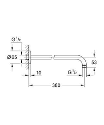 RAİNSHOWER DUŞ BAŞLIĞI KOLU 380 MM - 28361000 - 2